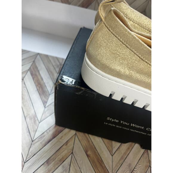 NWT Vionic Uptown Metallic Slip On Penny Loafer Flat Gold Leather Women's US 8.5 - Picture 8 of 10